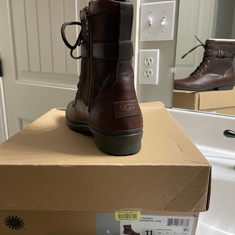 UGG Dark Brown Leather Boots